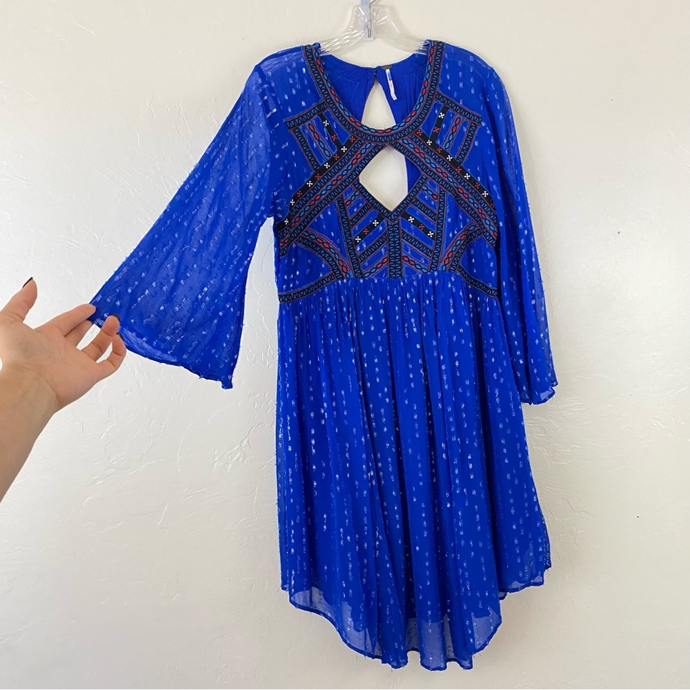 Free People Blue Midi Dress